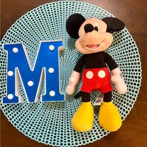 Disney Mickey Mouse Authentic Original 12-13" inch Stuffed Plush, Used